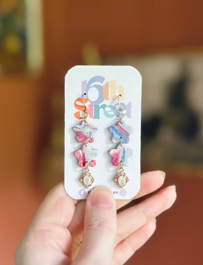 American Star Dangles | Handmade Polymer Clay Earrings