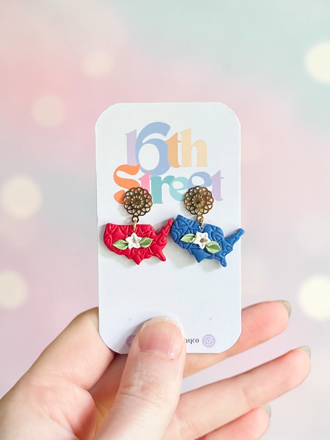 America Dangles | Handmade Polymer Clay Earrings