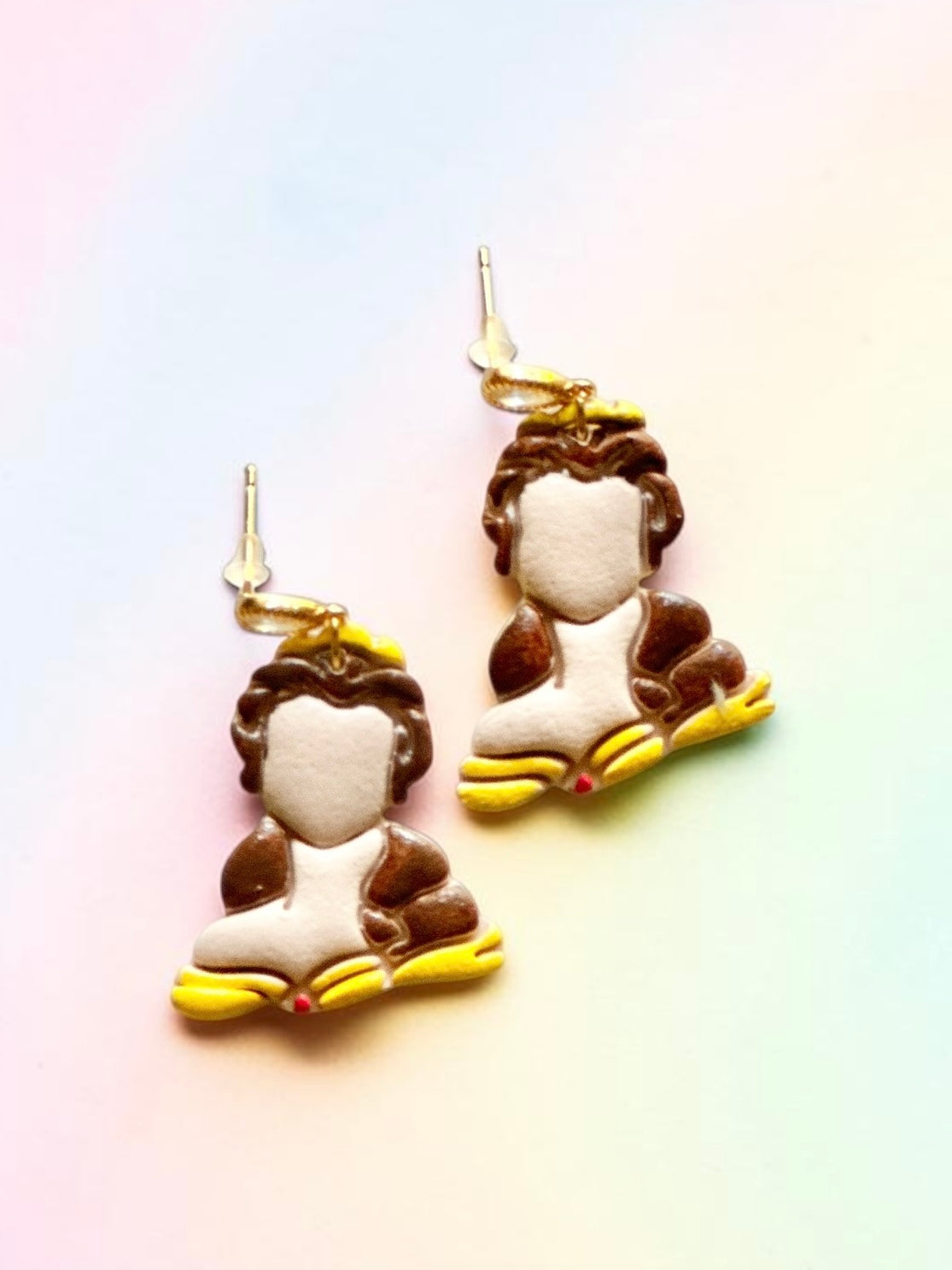 Book Loving Princess Dangles | Handmade Polymer Clay Earrings
