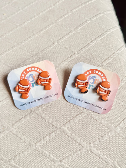 Clown Fish Studs | Handmade Polymer Clay Earrings