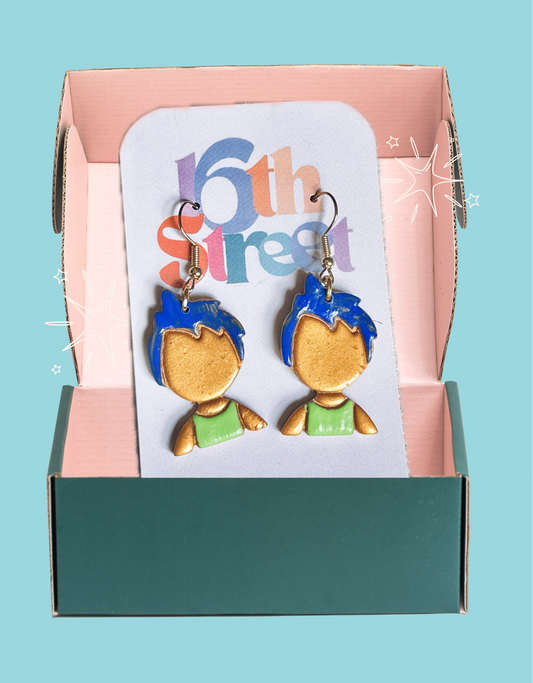 Happy Girl Dangles | Handmade Polymer Clay Earrings