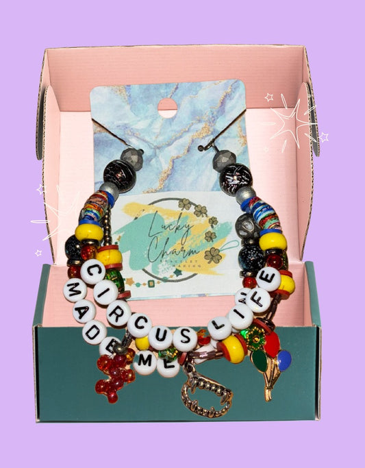 “Circus Life” Friendship Bracelet | Lucky Charm Jewelry Making