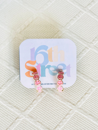 Happy Little Hoop Earrings | Metal Stud Earrings