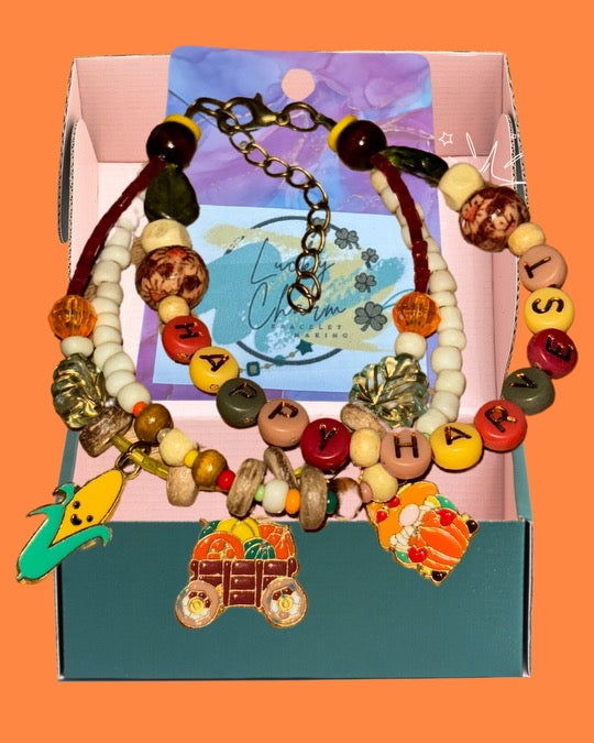 “Happy Harvest” Friendship Bracelet | Lucky Charm Jewelry Making