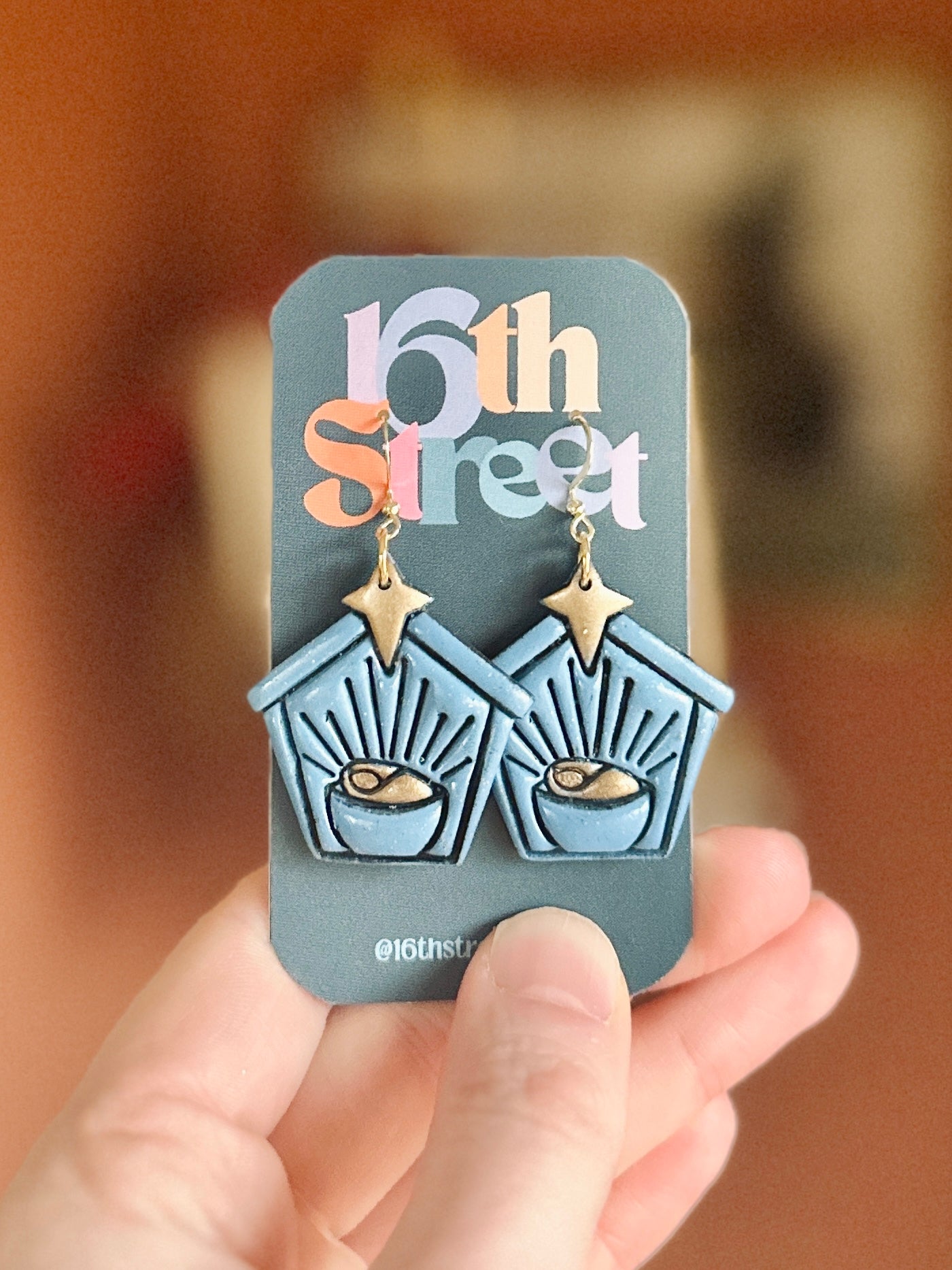 A Child is Born Dangles | Handmade Polymer Clay Earrings