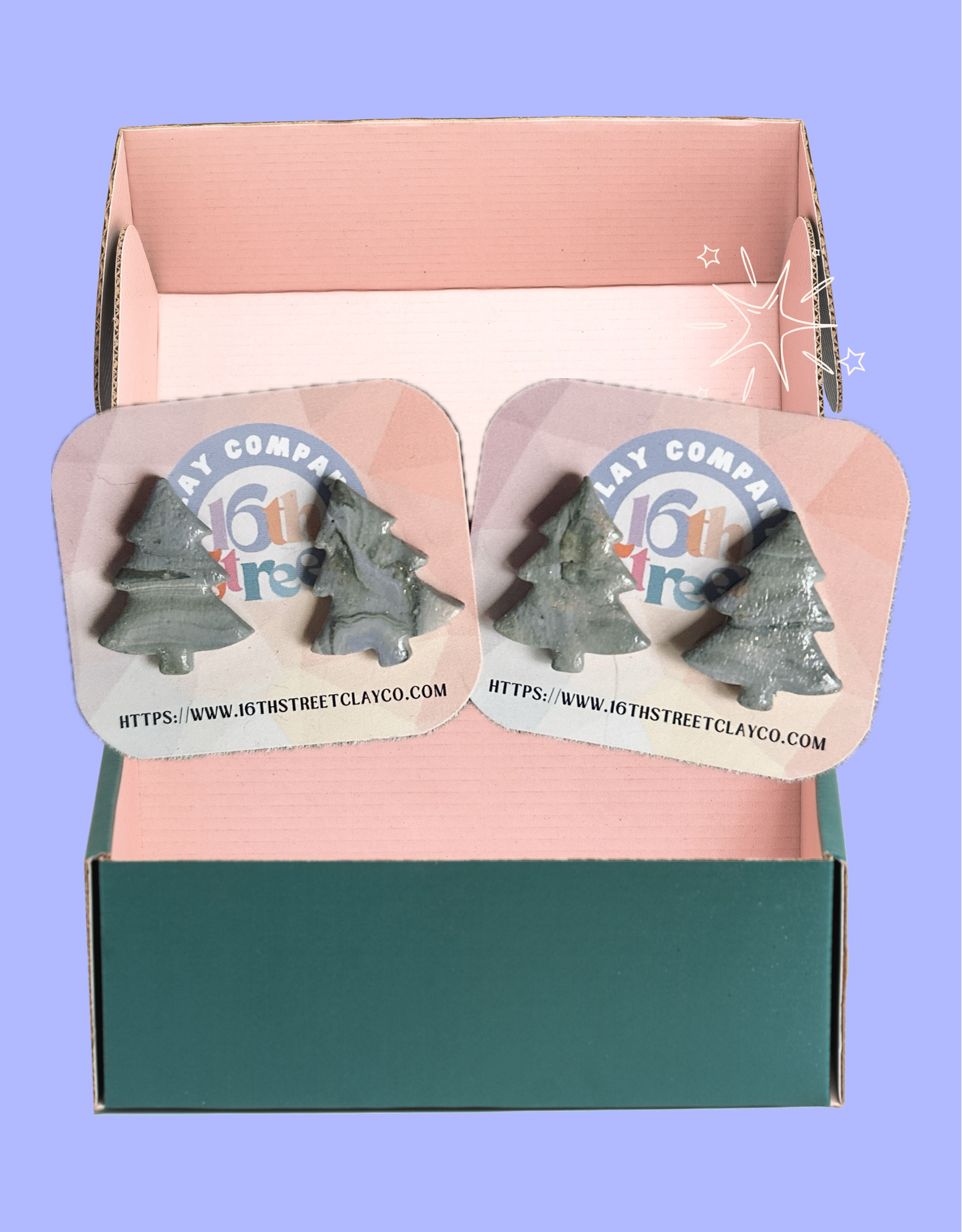 Tree Studs | Handmade Polymer Clay Earrings