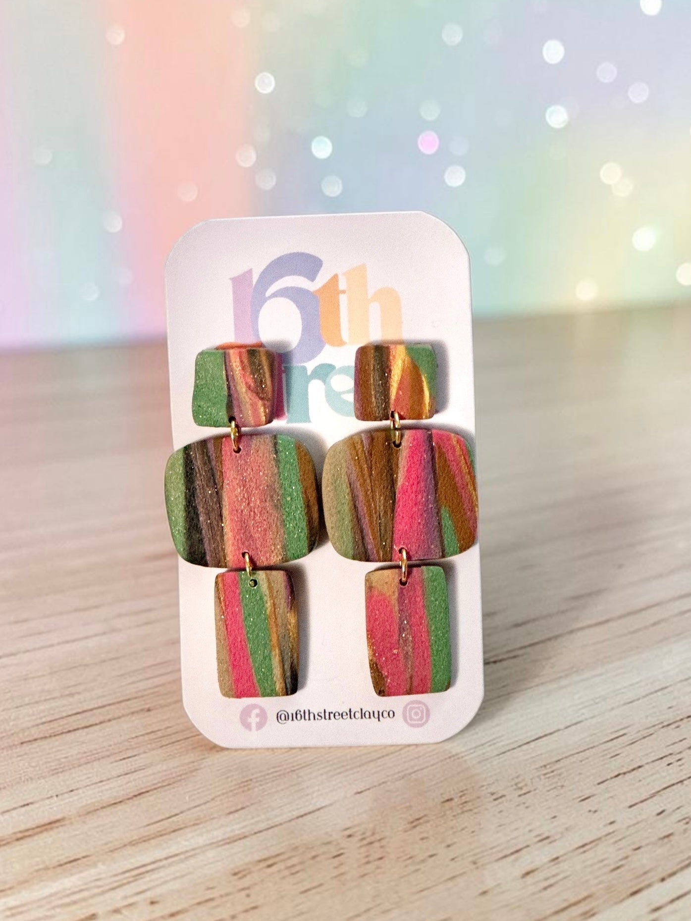 Kilimanjaro Dangles | Handmade Polymer Clay Earrings