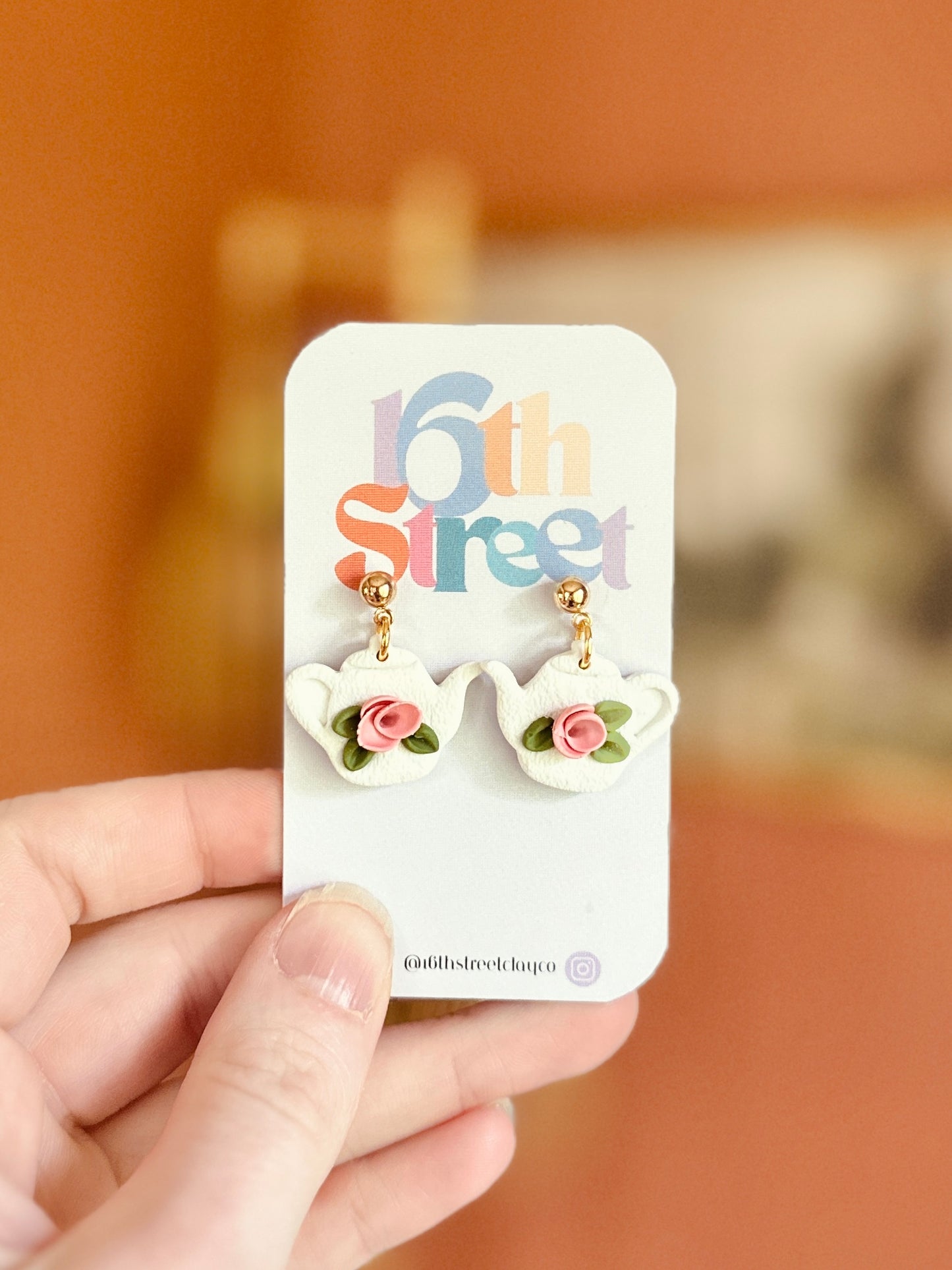 Afternoon Tea Dangles | Handmade Polymer Clay Earrings