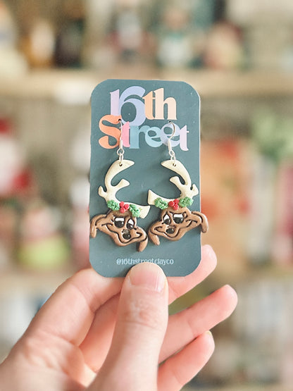 Happy Pup Dangles | Handmade Polymer Clay Earrings