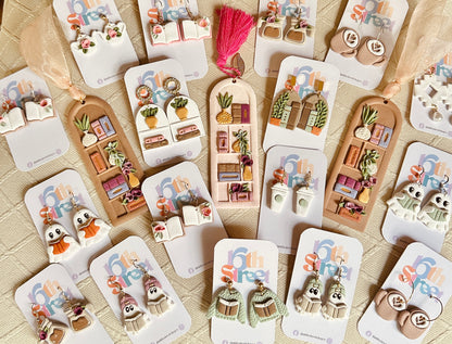 Cold Coffee Dangles | Handmade Polymer Clay Earrings