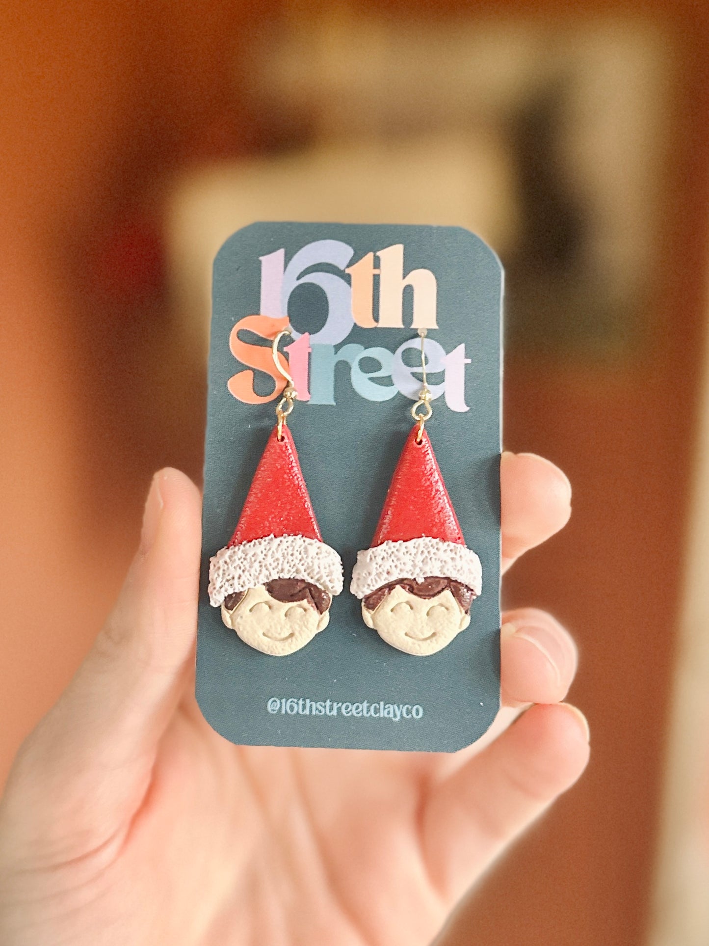 Elf Buddy Dangles | Handmade Polymer Clay Earrings