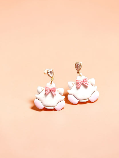 Sweet Kitten Dangles | Handmade Polymer Clay Earrings