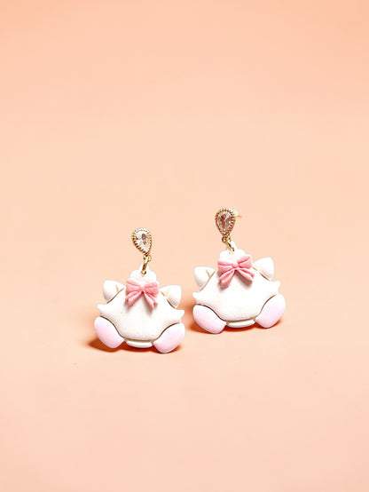 Sweet Kitten Dangles | Handmade Polymer Clay Earrings