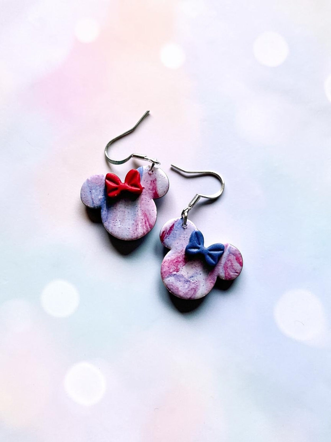 American Mousie Dangles | Handmade Polymer Clay Earrings
