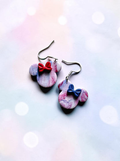American Mousie Dangles | Handmade Polymer Clay Earrings