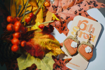 Pumpkin Pie Dangles | Handmade Polymer Clay Earrings