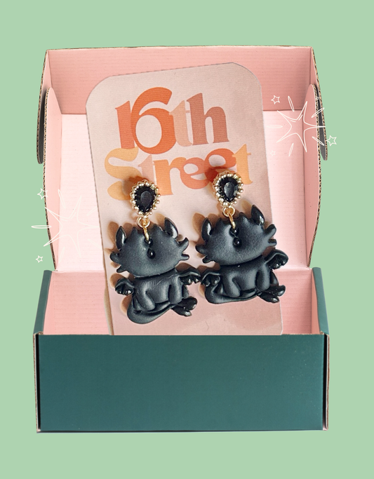 Dragon Dangles | Handmade Polymer Clay Earrings