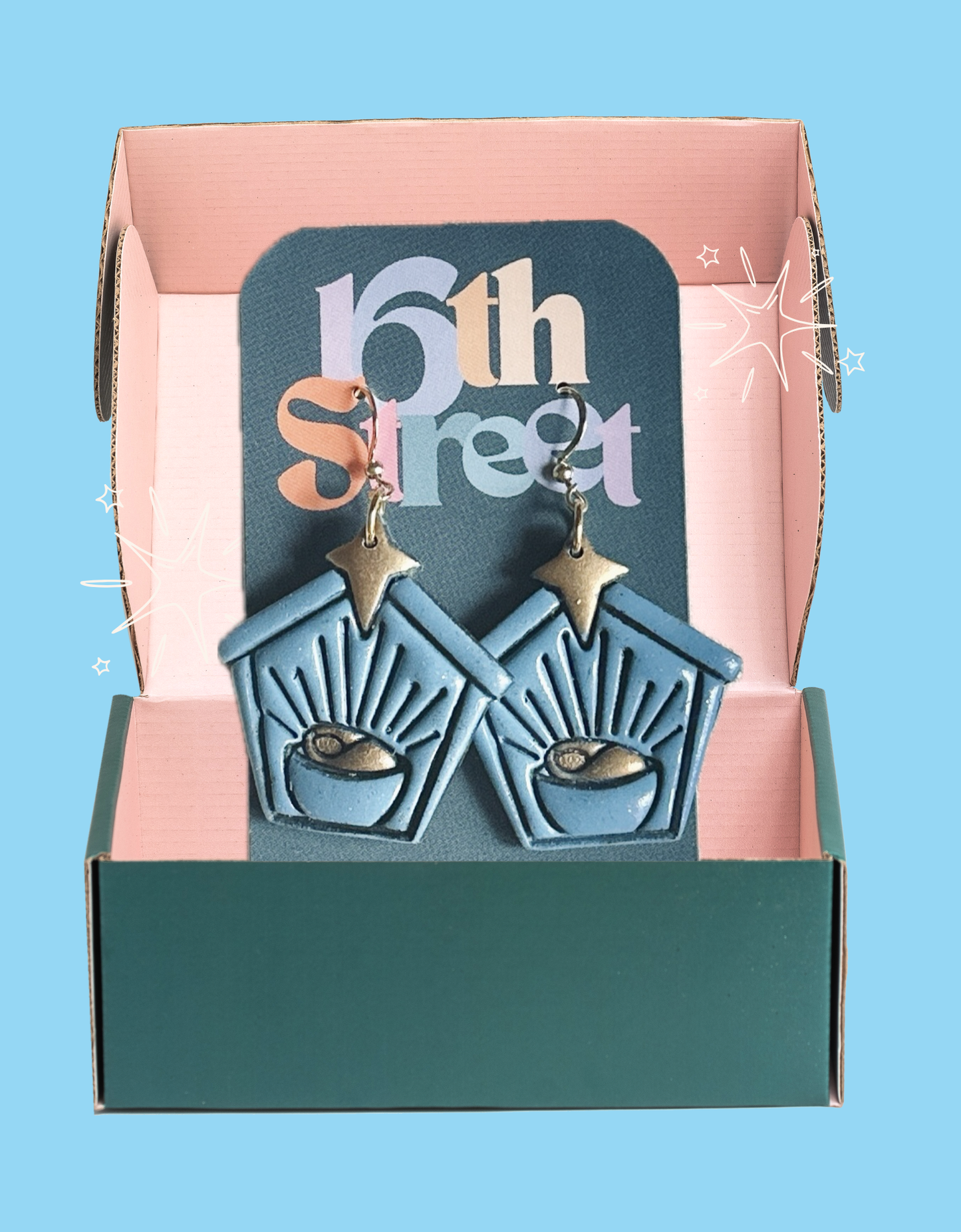 A Child is Born Dangles | Handmade Polymer Clay Earrings