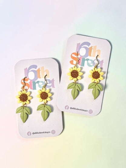 Daisy Dangles | Handmade Polymer Clay Earrings