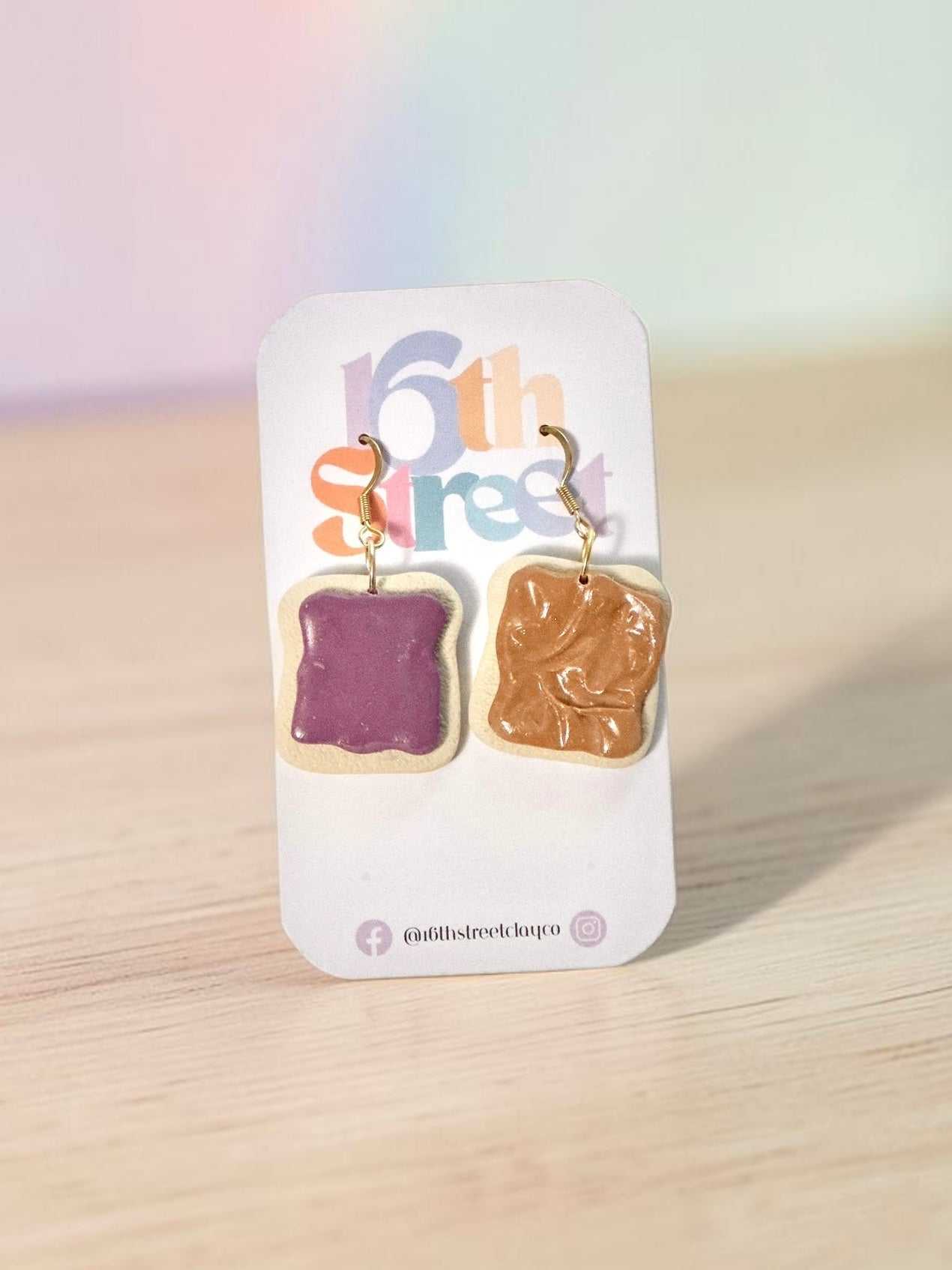 PB&J Dangles | Handmade Polymer Clay Earrings
