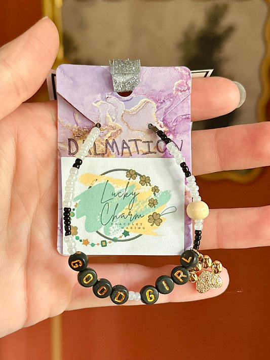 Good Girl (Dalmation Inspired) Bracelet | Lucky Charm Bracelet Making