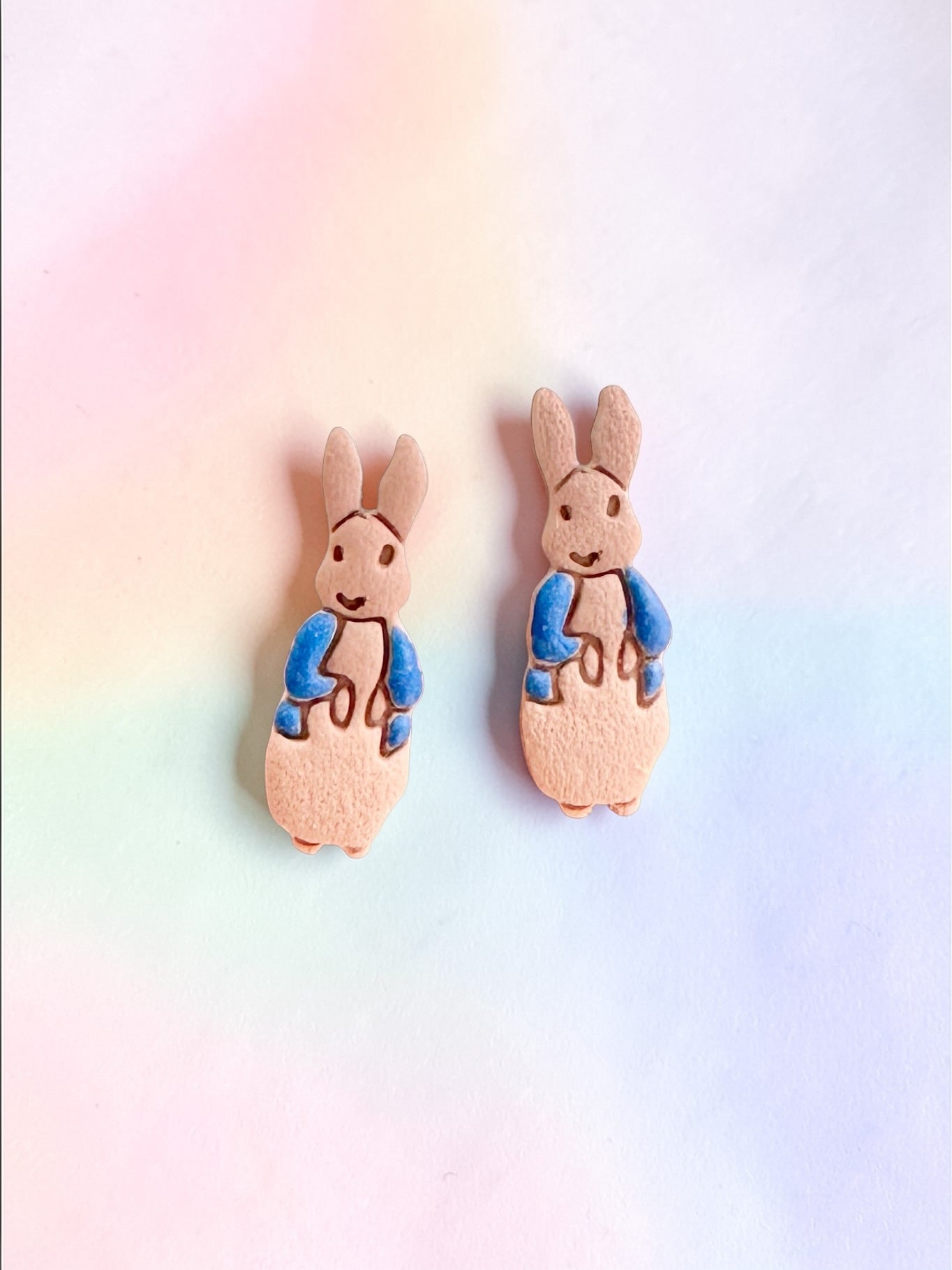Little Bunny Studs | Handmade Polymer Clay Earrings