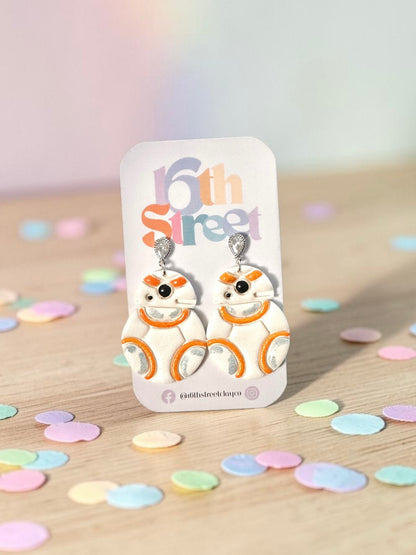 Cutie Robot Dangles | Handmade Polymer Clay Earrings