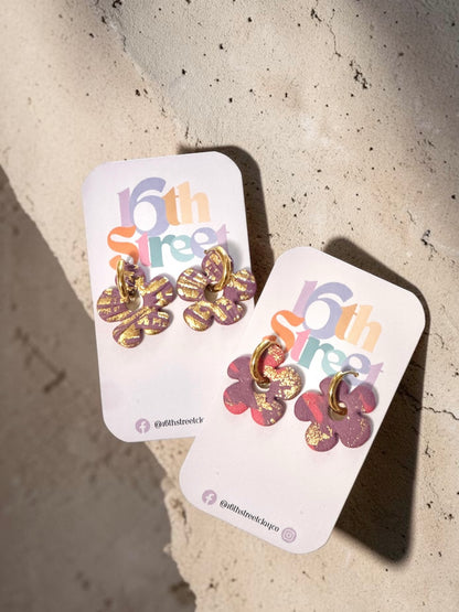 Floral Dangles | Handmade Polymer Clay Earrings