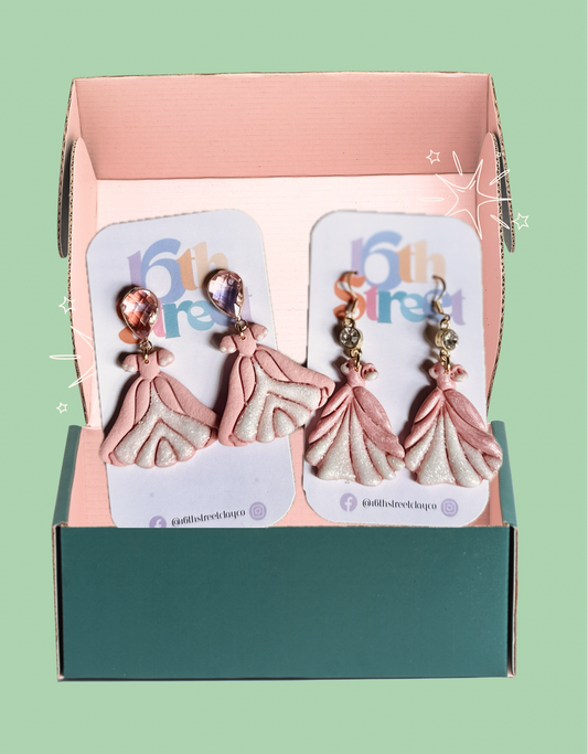 Dress by the Sea Dangles | Handmade Polymer Clay Earrings