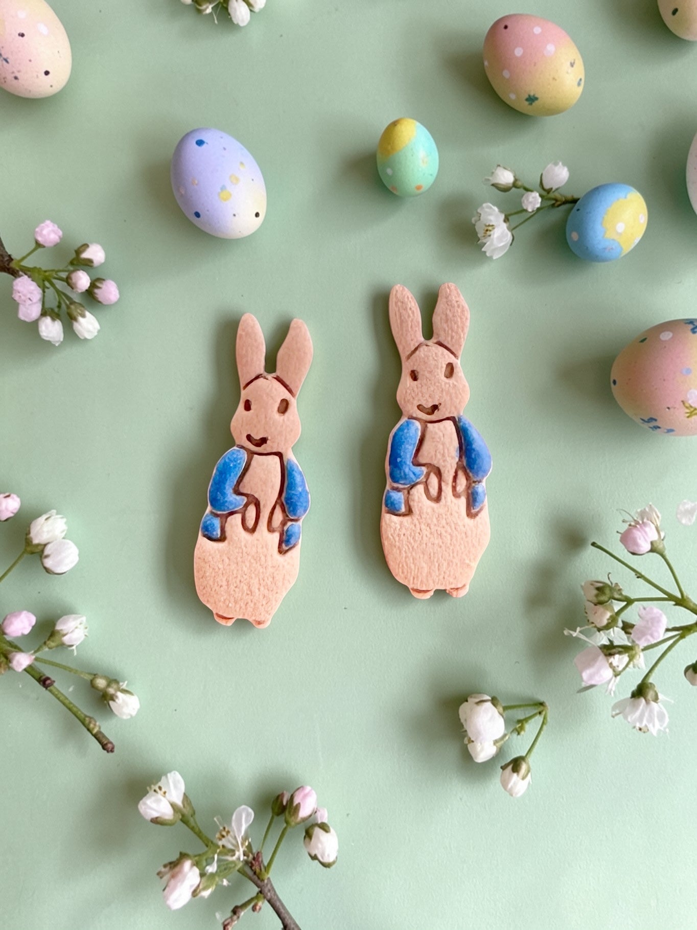 Little Bunny Studs | Handmade Polymer Clay Earrings