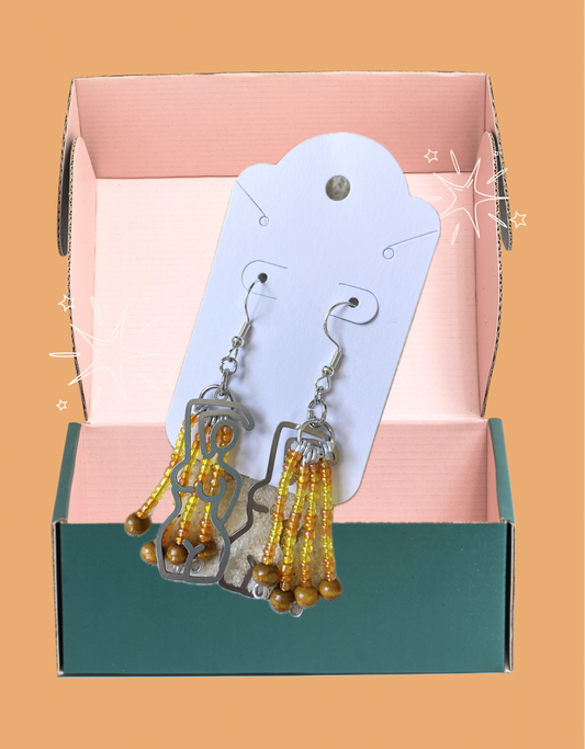 Body Silhouette Earrings 1 | Body Positive Handmade Polymer Clay Dangle Earrings
