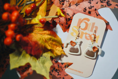 Coffee Pot Dangles | Handmade Polymer Clay Earrings