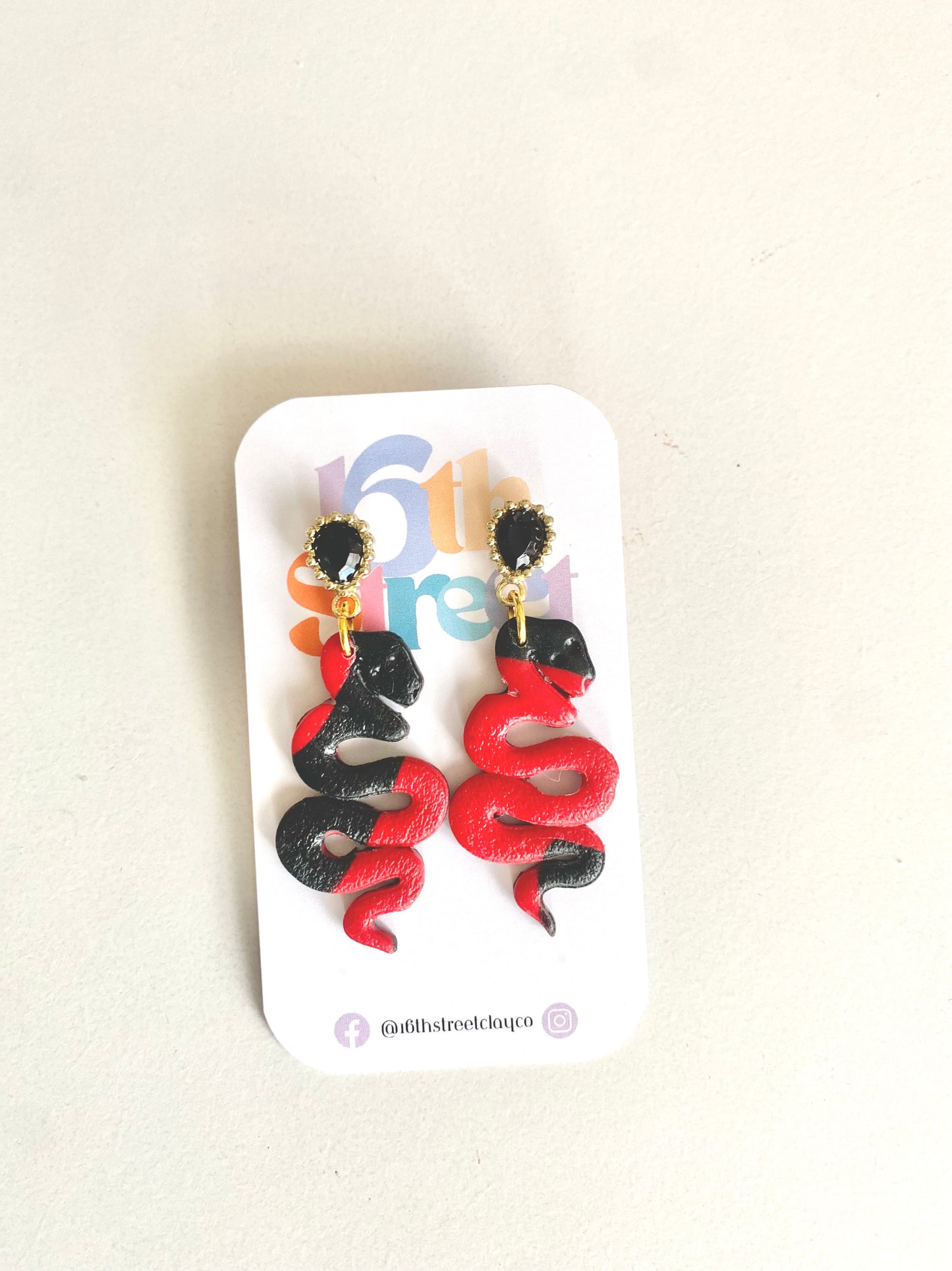 Reputation Snake Dangles | Taylor Swift Inspired Handmade Polymer Clay Earrings