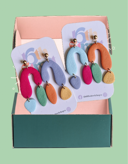Abstract Dangles | Handmade Polymer Clay Earrings