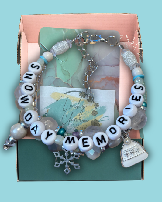 “Snow Day Memories’ - Friendship Bracelet by Lucky Charm Jewelry