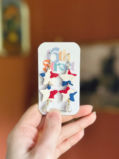 Starry Dangles | Handmade Polymer Clay Earrings
