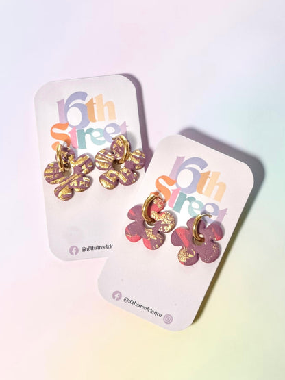 Floral Dangles | Handmade Polymer Clay Earrings