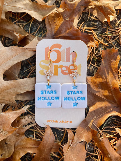 Assorted Stars Hollow Dangles | Handmade Polymer Clay Earrings