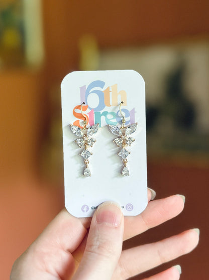 Blue Butterfly Dangles | Metal Earrings