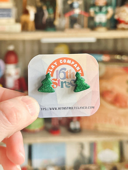 Tree Studs | Handmade Polymer Clay Earrings