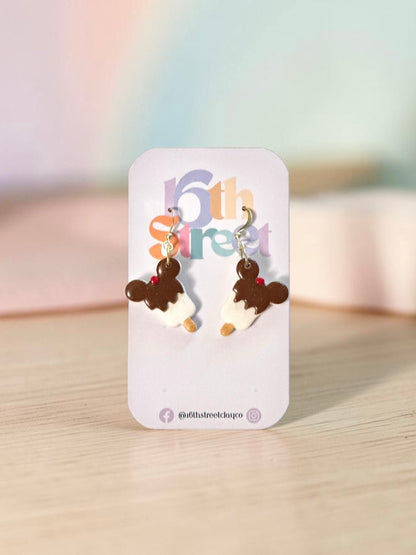 Magic Ice Cream Dangles | Handmade Polymer Clay Earrings