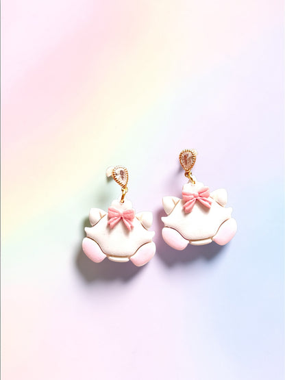 Sweet Kitten Dangles | Handmade Polymer Clay Earrings