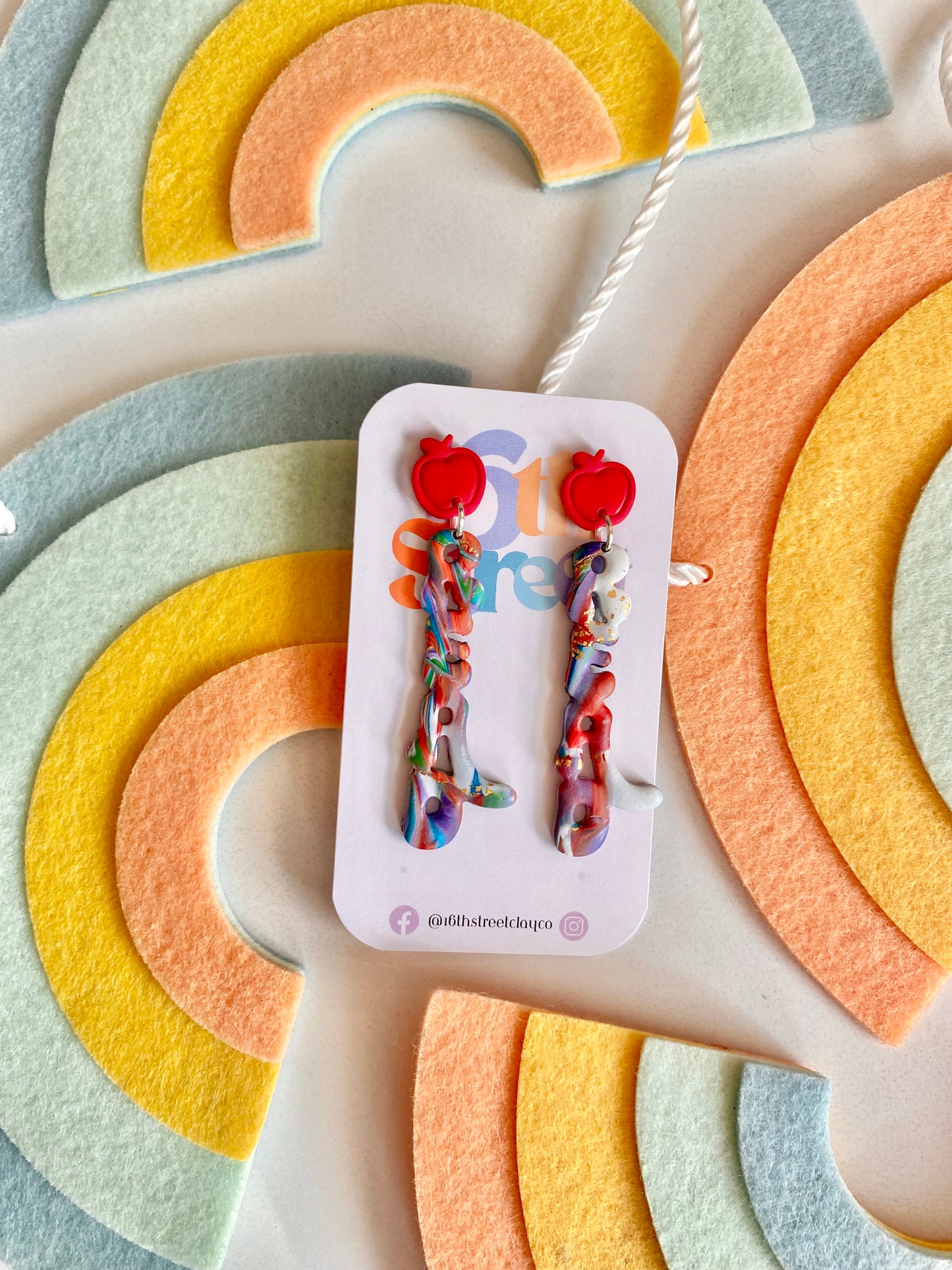 Bookish Dangles | Handmade Polymer Clay Earrings