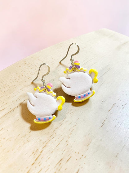 Teapot Dangles | Handmade Polymer Clay Earrings