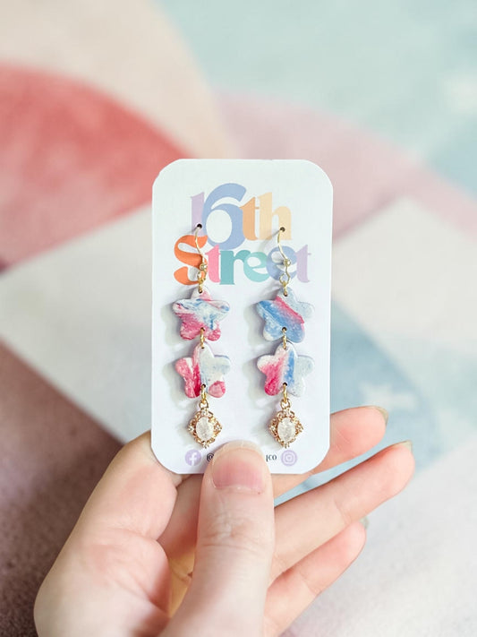 American Star Dangles | Handmade Polymer Clay Earrings