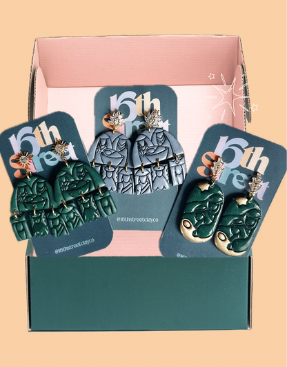 Nativity Dangles | Handmade Polymer Clay Earrings