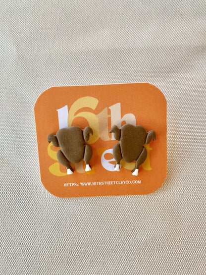 Turkey Studs | Handmade Polymer Clay Earrings