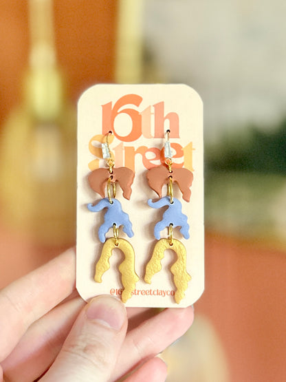 Spooky Sisters Dangles | Handmade Polymer Clay Earrings