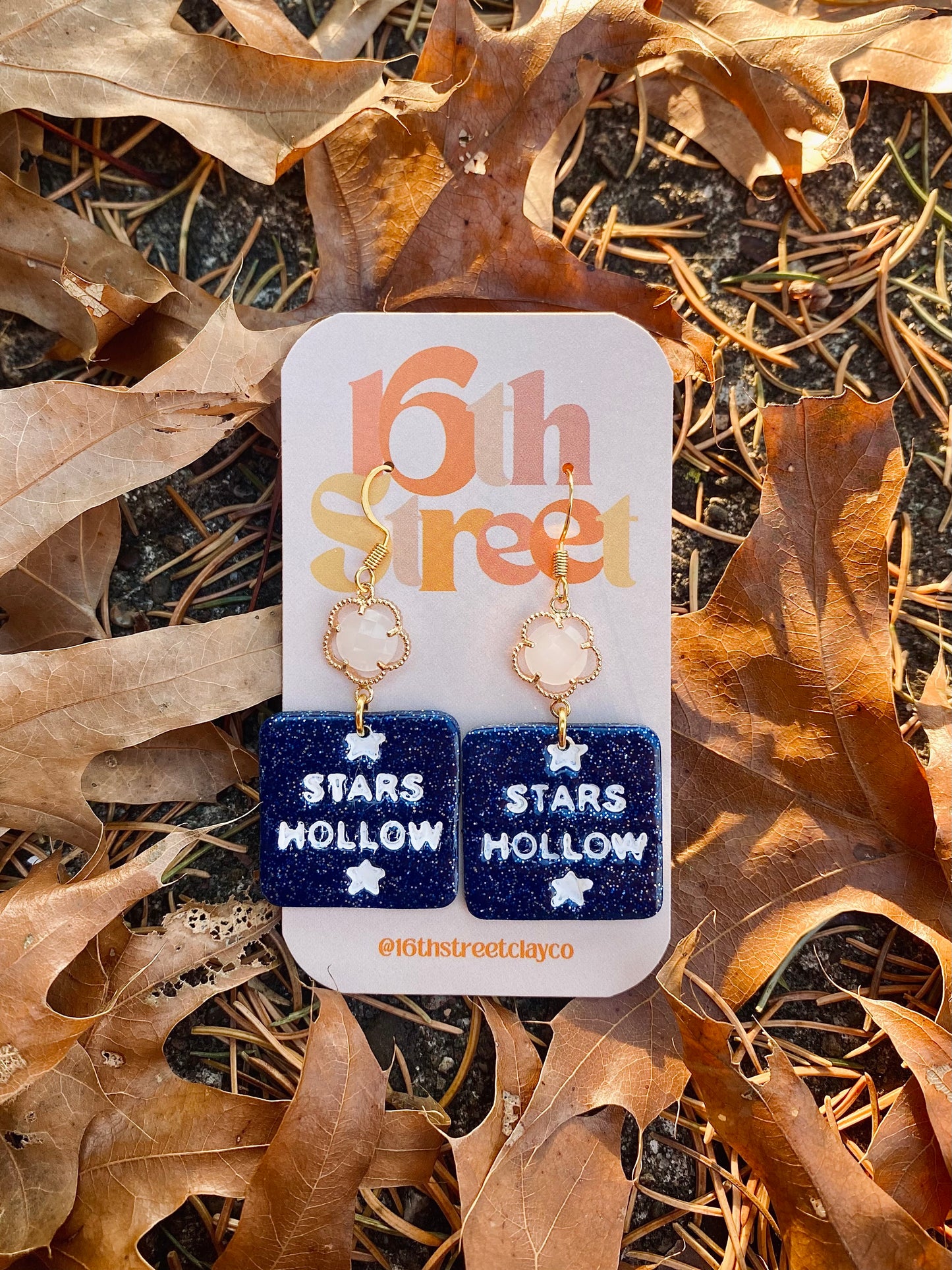 Assorted Stars Hollow Dangles | Handmade Polymer Clay Earrings