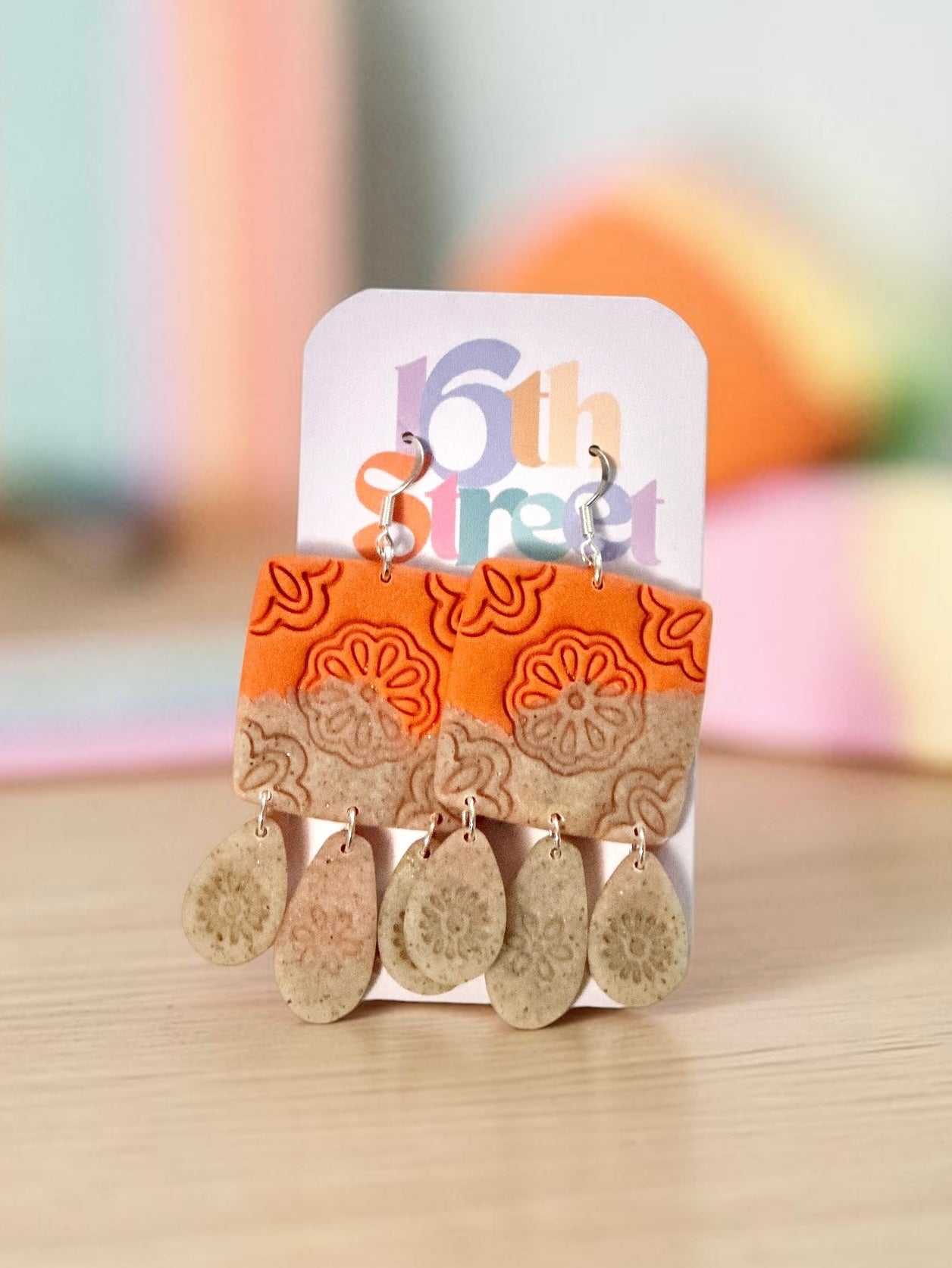 Sahara Dangles | Handmade Polymer Clay Earrings